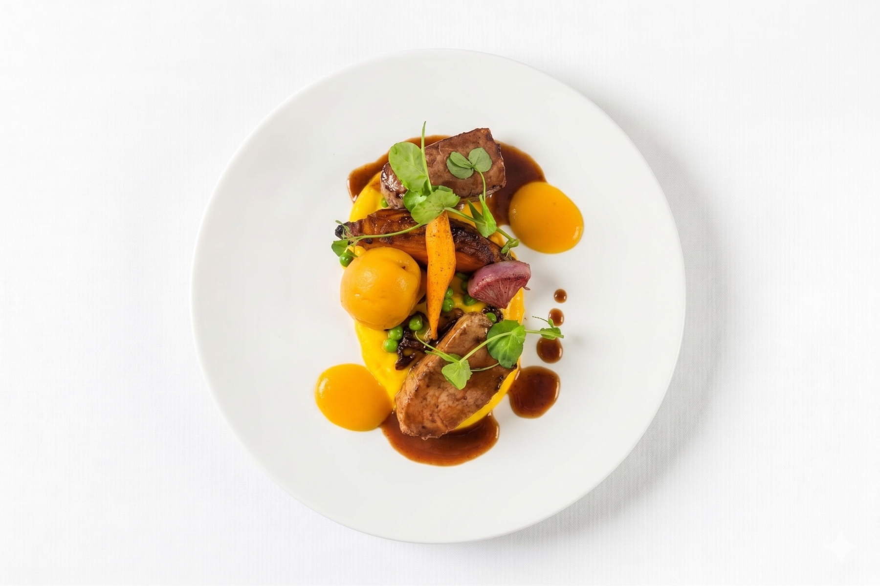 Plat en sauce L'Oxalis, restaurant gastronomique Collias